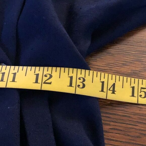 Vintage Hamells Navy Blue Dolman Sleeve Fit and Flare Midi Dress Size 14 - Picture 12 of 14